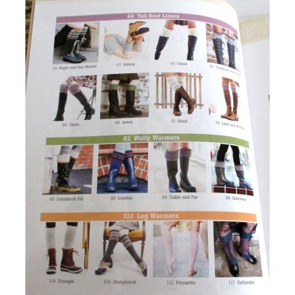 Dress-to-Impress Knitted Boot Cuffs & Leg Warmers by Pam Powers 25 Fun to Wear - Picture 4 of 4